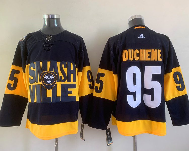 Men's Nashville Predators Matt Duchene #95 Black Breakaway Jersey