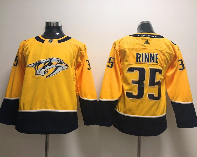 Men's Nashville Predators Pekka Rinne #35 Gold Home Breakaway Jersey