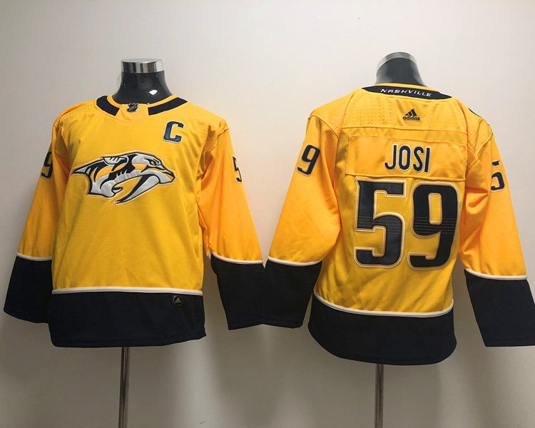 Men's Nashville Predators Roman Josi #59 Gold Home Breakaway Jersey