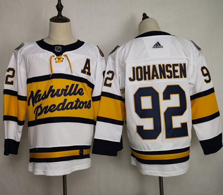 Men's Nashville Predators Ryan Johansen #92 White Breakaway Jersey