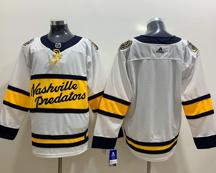 Men's Nashville Predators White Blank Jersey