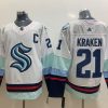 Men's Seattle Kraken #21 White Home Breakaway Jersey