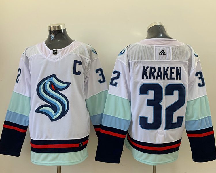 Men's Seattle Kraken #32 White Home Breakaway Jersey