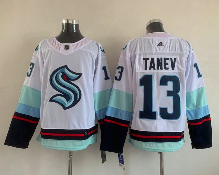 Men's Seattle Kraken Brandon Tanev #13 White Home Breakaway Jersey