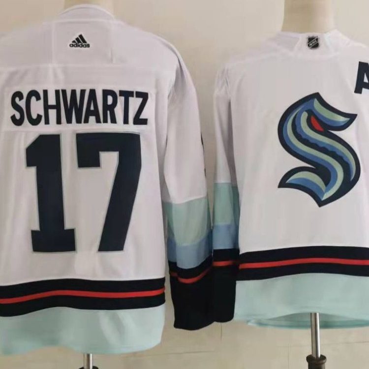 Men's Seattle Kraken Jaden Schwartz #17 White Home Breakaway Jersey