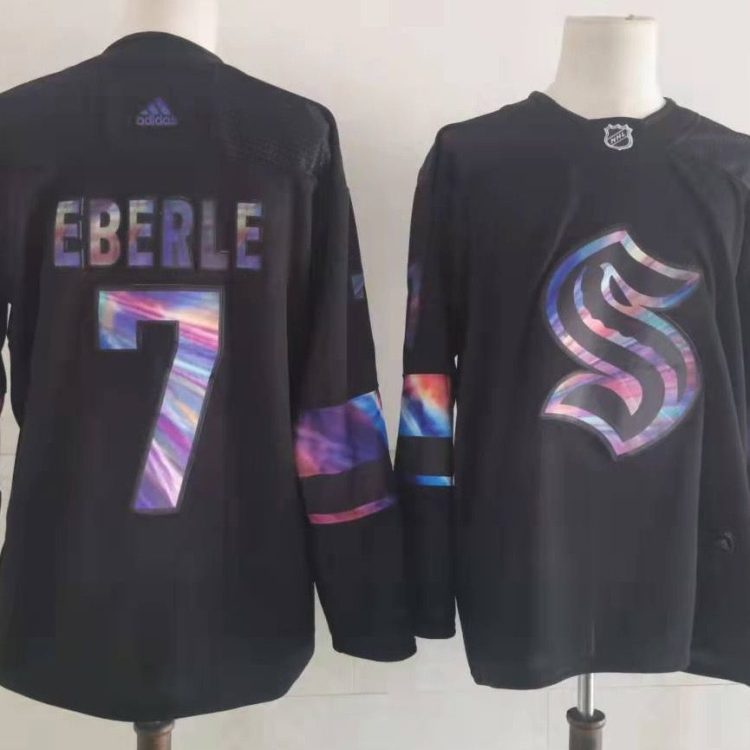 Men's Seattle Kraken Jordan Eberle #7 Black jersey
