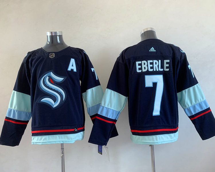 Men's Seattle Kraken Jordan Eberle #7 Navy Home Breakaway Jersey