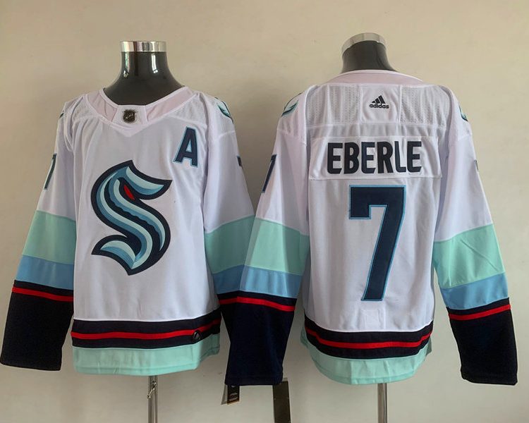 Men's Seattle Kraken Jordan Eberle #7 White Home Breakaway Jersey