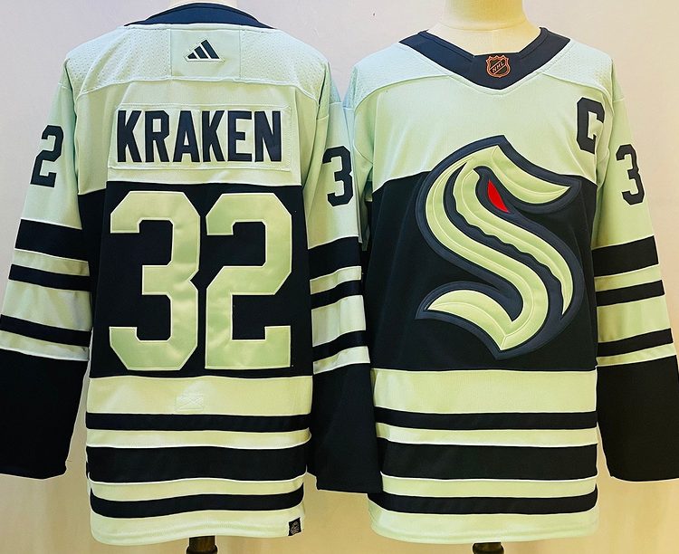Men's Seattle Kraken Kraken #32 Blue jersey