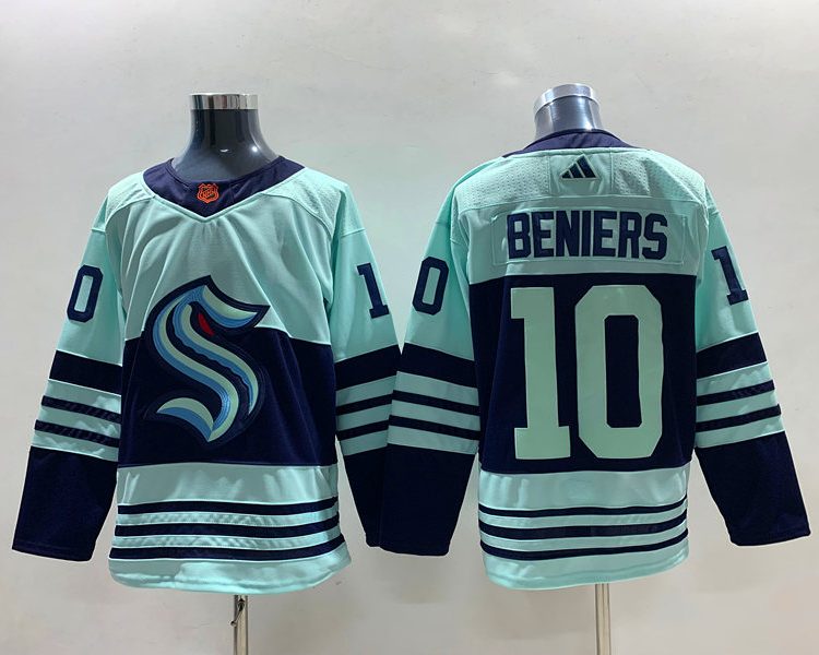 Men's Seattle Kraken Matty Beniers #10 Teal Reverse Retro 2.0 Authentic Jersey