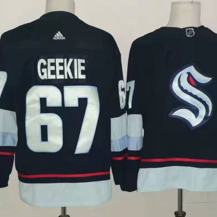 Men's Seattle Kraken Morgan Geekie #67 Deep Sea Blue Home Breakaway Jersey