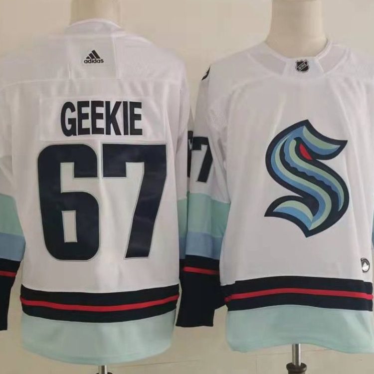 Men's Seattle Kraken Morgan Geekie #67 White Home Breakaway Jersey