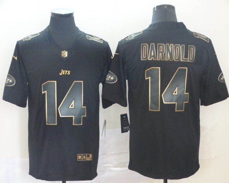 Men's New York Jets #14 Sam Darnold Black Jersey