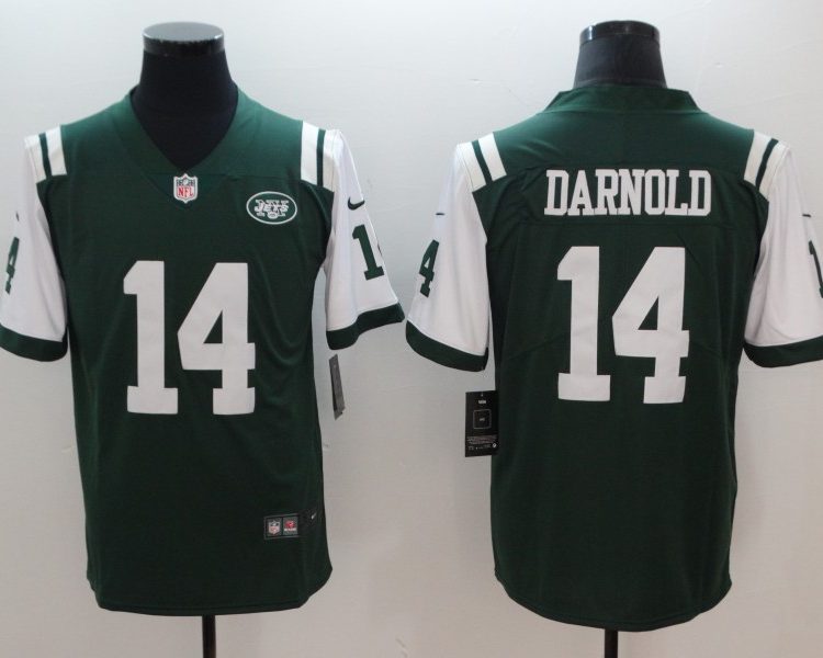 Men's New York Jets #14 Sam Darnold Green Jersey