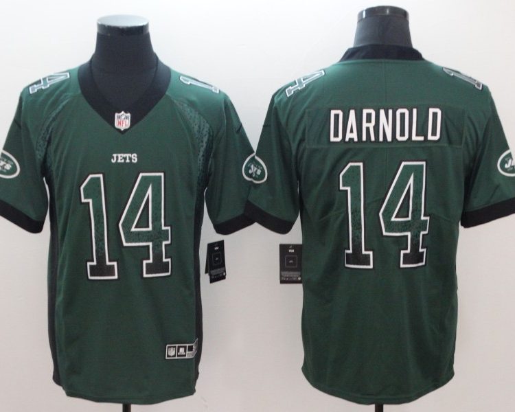 Men's New York Jets #14 Sam Darnold Green Jersey