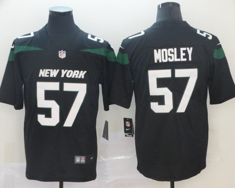 Men's New York Jets C. J. Mosley #57 Black Jersey