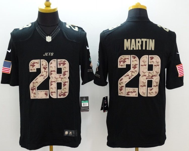 Men's New York Jets Curtis Martin #28 Black Jersey