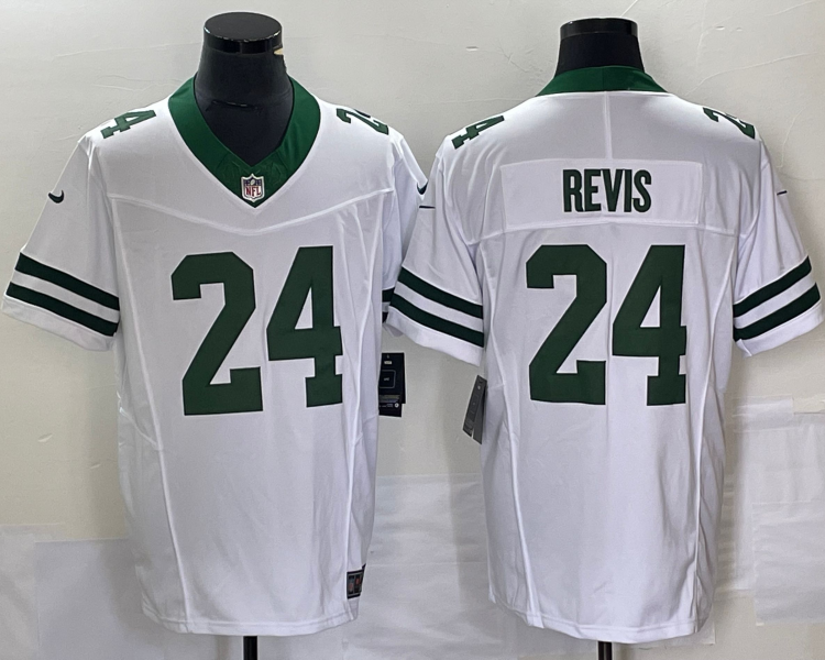 Men's New York Jets Darrelle Revis #24 White Legacy Vapor F.U.S.E. Limited Jersey