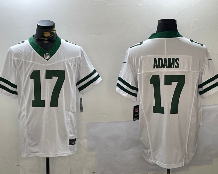 Men's New York Jets Davante Adams #17 Legacy White Jersey
