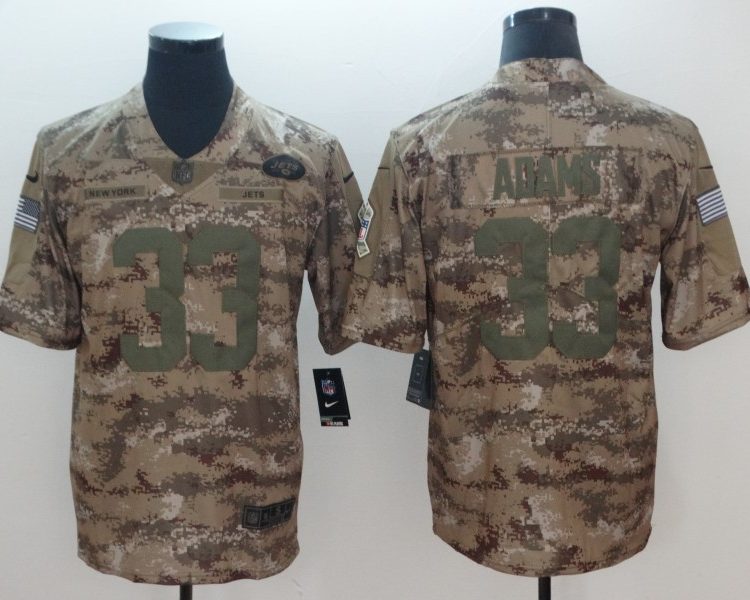 Men's New York Jets Jamal Adams #33 Camouflage Jersey