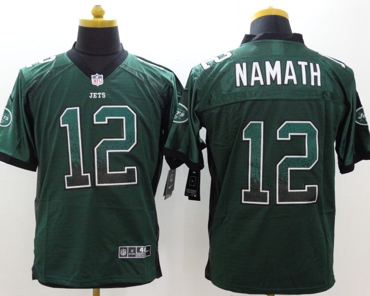 Men's New York Jets Joe Namath #12 Green Jersey