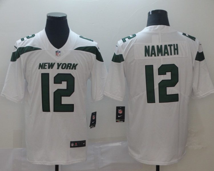 Men's New York Jets Joe Namath White Jersey