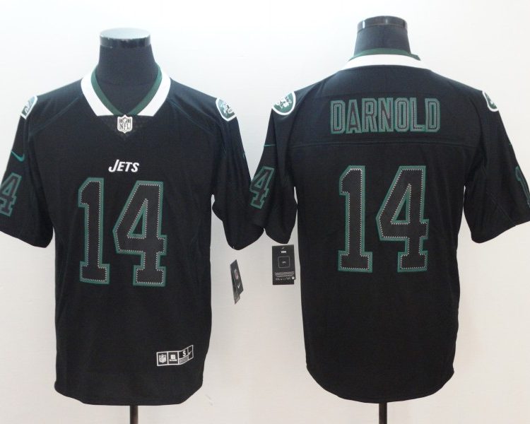 Men's New York Jets Sam Darnold #14 Black Jersey