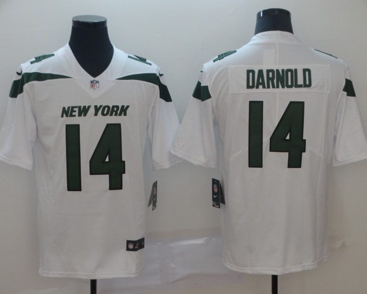 Men's New York Jets Sam Darnold #14 White Jersey