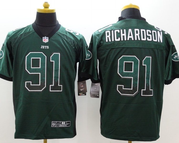 Men's New York Jets Sheldon Richardson #91 Green Jersey