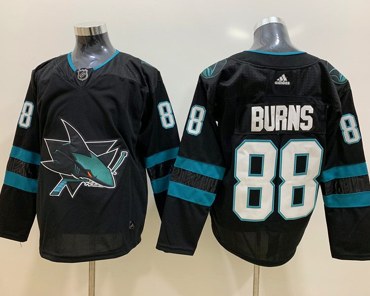 Men's San Jose Sharks Brent Burns #88 Black Alternate Breakaway Jersey