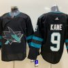 Men's San Jose Sharks Evander Kane #9 Black Breakaway Jersey