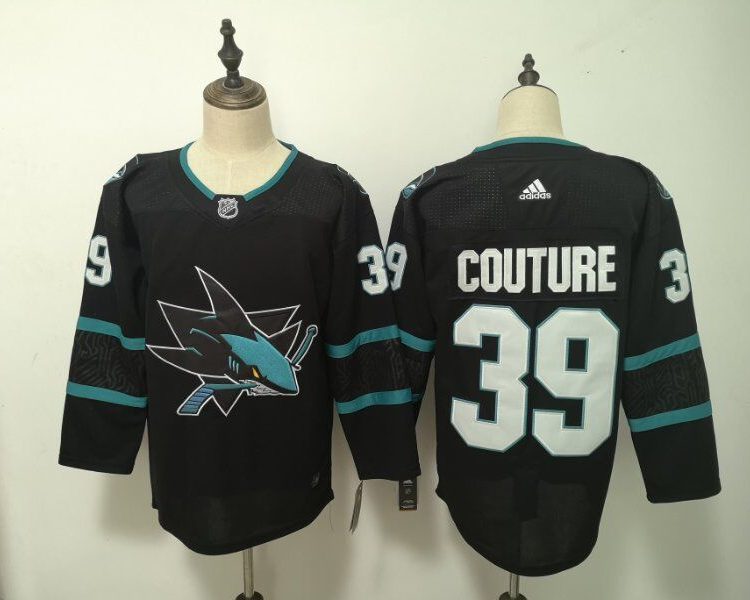 Men's San Jose Sharks Logan Couture #39 Black Breakaway Jersey