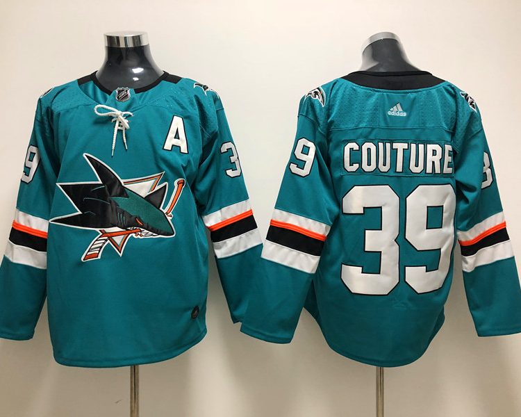 Men's San Jose Sharks Logan Couture #39 Teal Breakaway Jersey