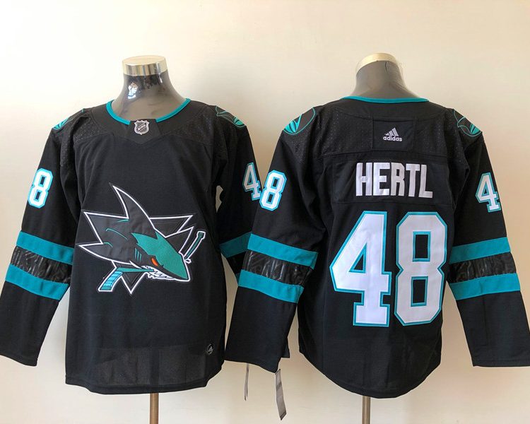 Men's San Jose Sharks Tomas Hertl #48 Black Breakaway Jersey