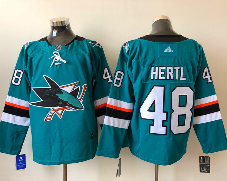 Men's San Jose Sharks Tomas Hertl #48 Teal Breakaway Jersey