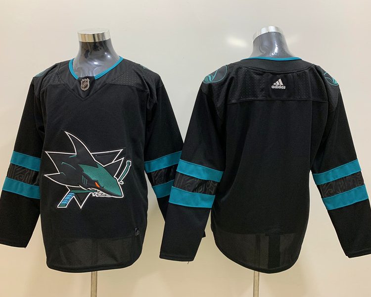 Men's San Jose Sharks Black Blank Jersey