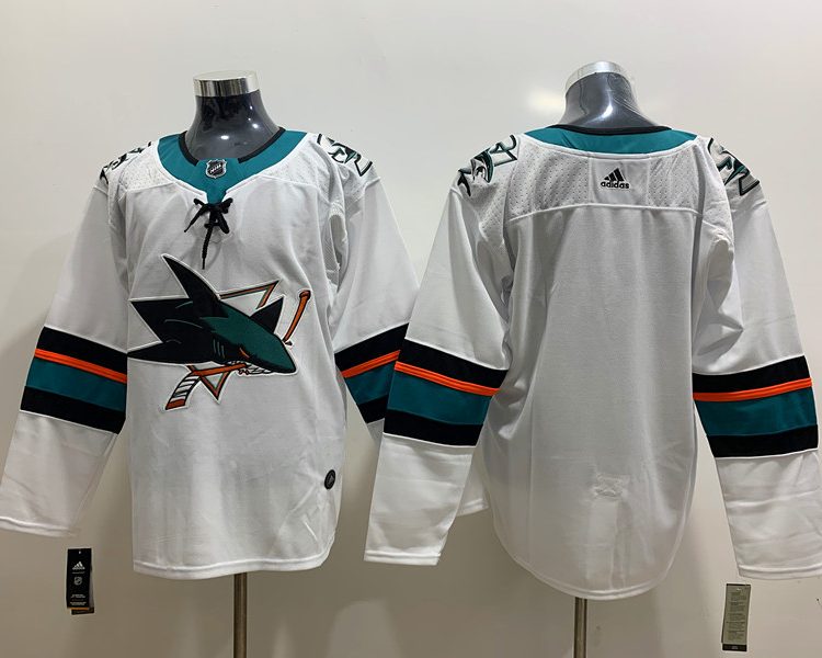 Men's San Jose Sharks White Blank Jersey