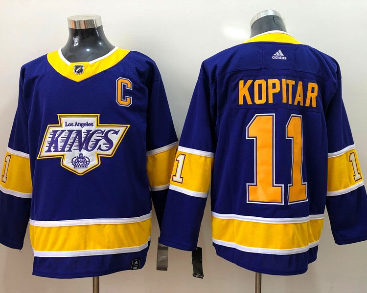 Men's Los Angeles Kings Anze Kopitar #11 Purple Breakaway Jersey