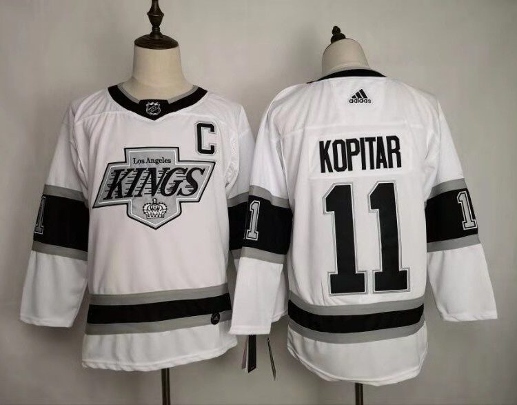 Men's Los Angeles Kings Anze Kopitar #11 White Breakaway Jersey