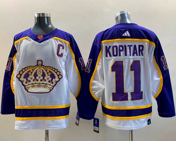 Men's Los Angeles Kings Anze Kopitar #11 White Breakaway Jersey