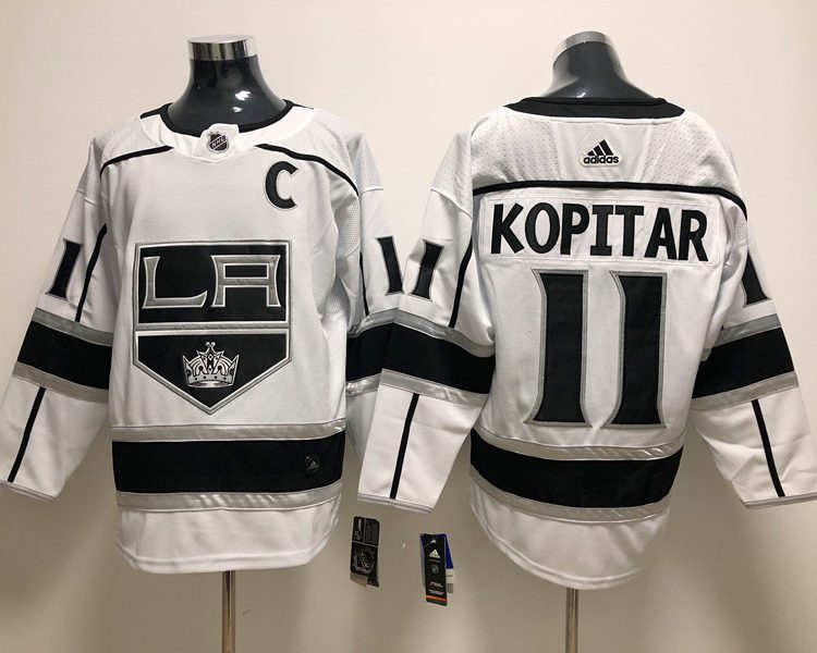 Men's Los Angeles Kings Anze Kopitar #11 White Home Breakaway Jersey