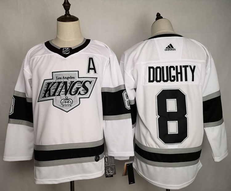 Men's Los Angeles Kings Drew Doughty #8 White Breakaway Jersey