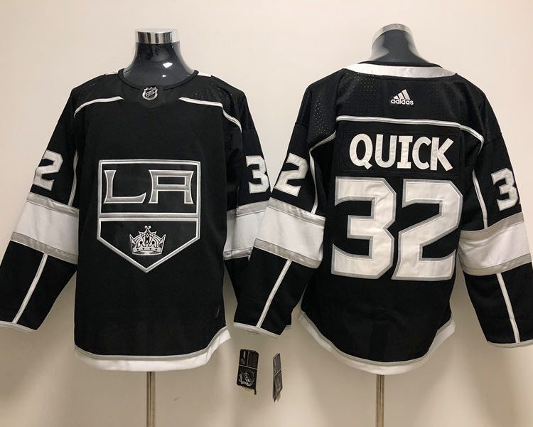 Men's Los Angeles Kings Jonathan Quick #32 Black Home Breakaway Jersey
