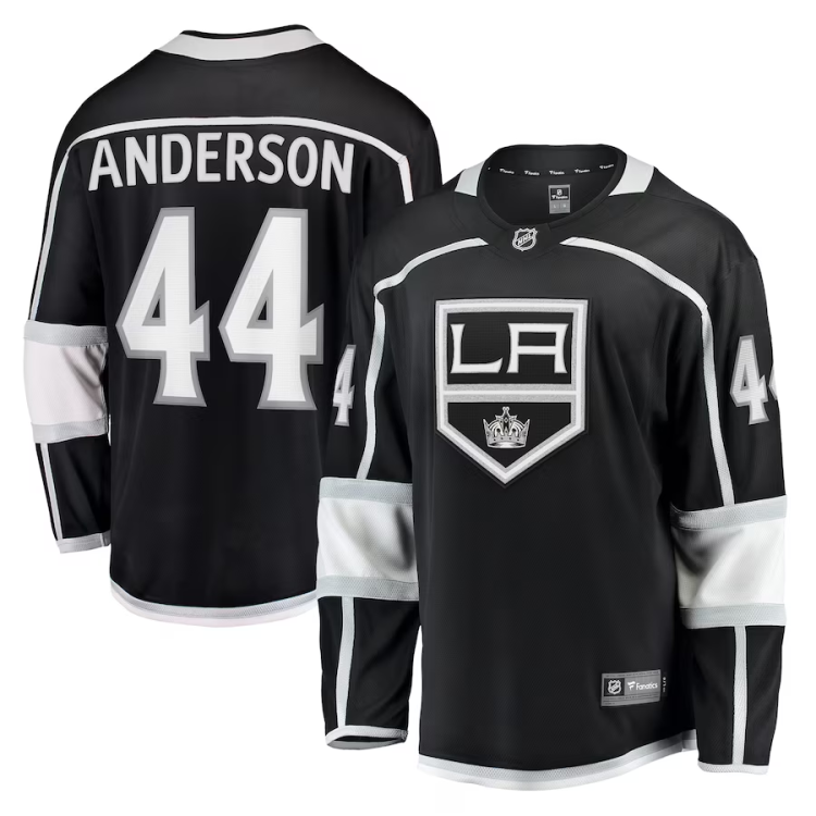 Men's Los Angeles Kings Mikey Anderson #44 Black Home Breakaway Jersey