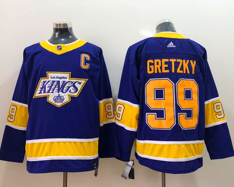 Men's Los Angeles Kings Wayne Gretzky Mitchell #99 Purple Breakaway Jersey