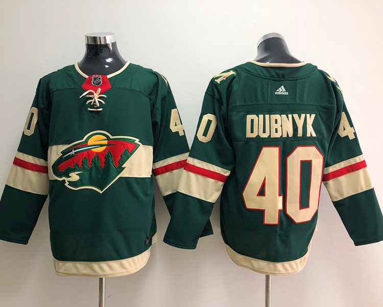 Men's Minnesota Wild Devan Dubnyk #40 Green Home Breakaway Jersey