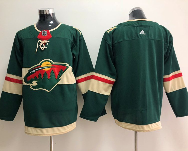 Men's Minnesota Wild Green Breakaway Home Blank Jersey