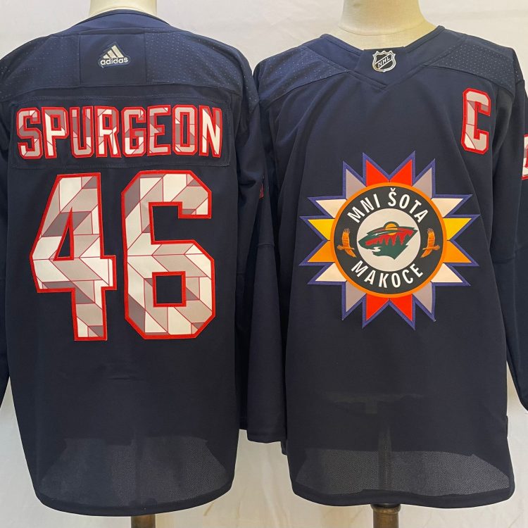 Men's Minnesota Wild Jared Spurgeon #46 Black Breakaway Jersey