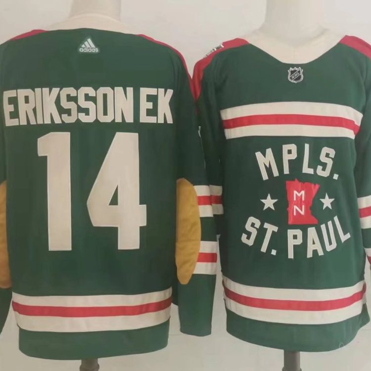 Men's Minnesota Wild Joel Eriksson Ek #14 Green Breakaway Jersey