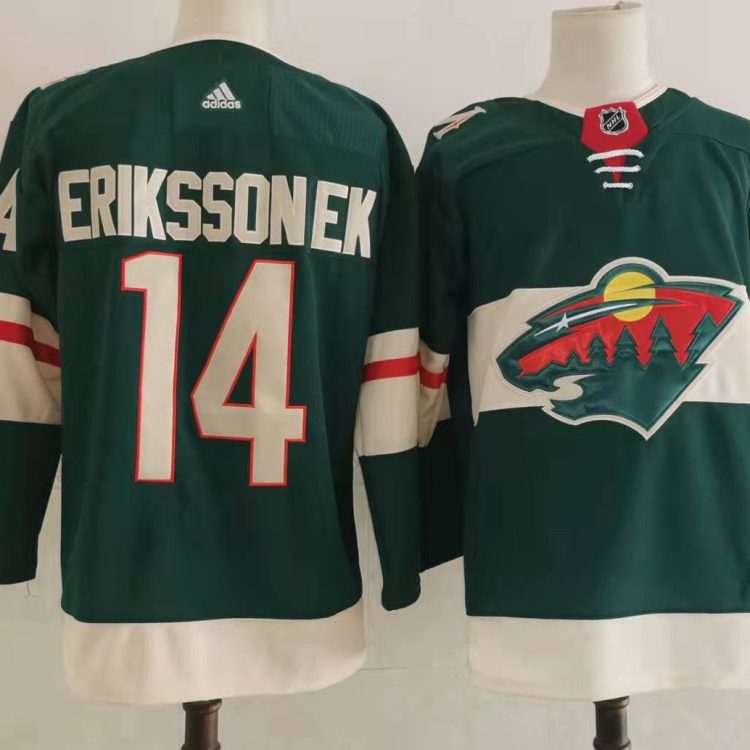 Men's Minnesota Wild Joel Eriksson Ek #14 Green Home Breakaway Jersey